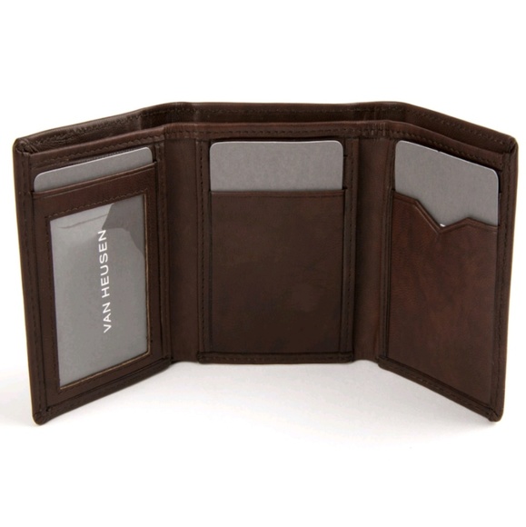 Van Heusen Sandalwood Leather Trifold Wallet - Picture 4 of 4
